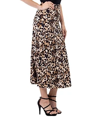 24seven Comfort Apparel Women's Print Maxi Skirt