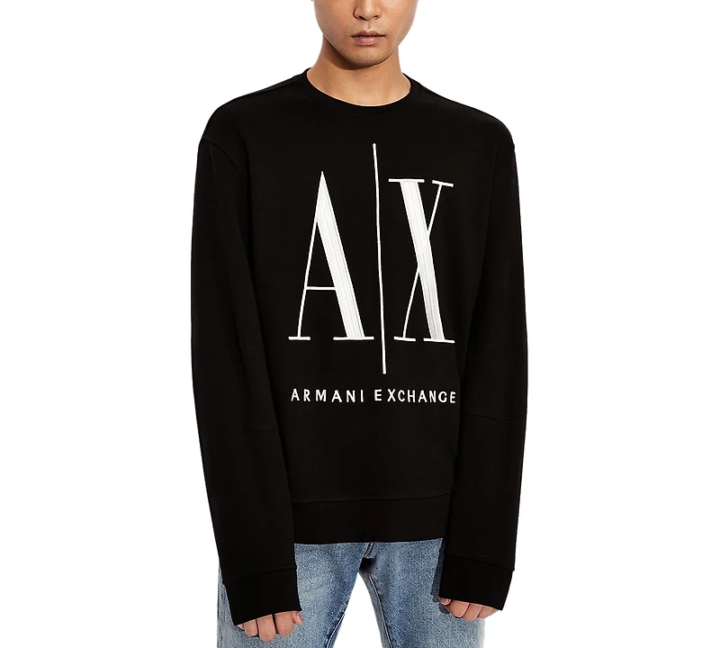 A|X Armani Exchange Men's Icon Logo Pullover Sweatshirt