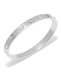 Coach Boxed Faux Stone Signature Sculpted C Bangle Bracelet
