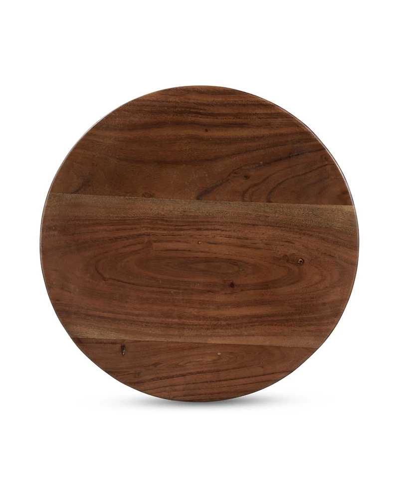 Nels 16" Acacia Wood Round End Table