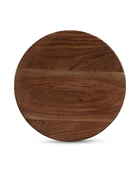 Nels 16" Acacia Wood Round End Table
