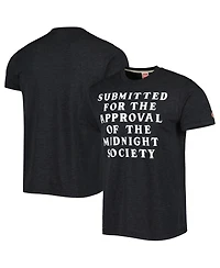 Men's and Women's Homage Charcoal Are You Afraid of the Dark? The Midnight Society Tri-Blend T-shirt