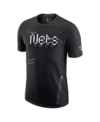 Men's Nike Black Brooklyn Nets Courtside Air Traffic Control Max90 T-shirt