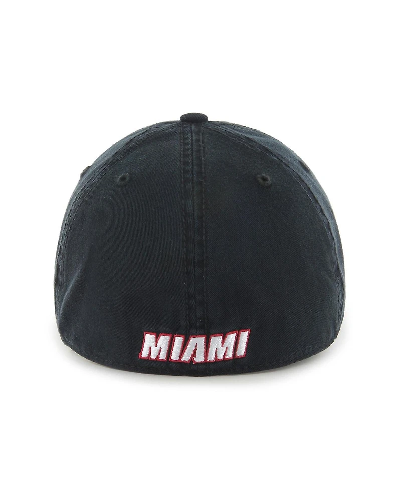 Men's '47 Brand Black Miami Heat Classic Franchise Flex Hat
