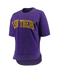 Women's Pressbox Purple Lsu Tigers Arch Poncho T-shirt