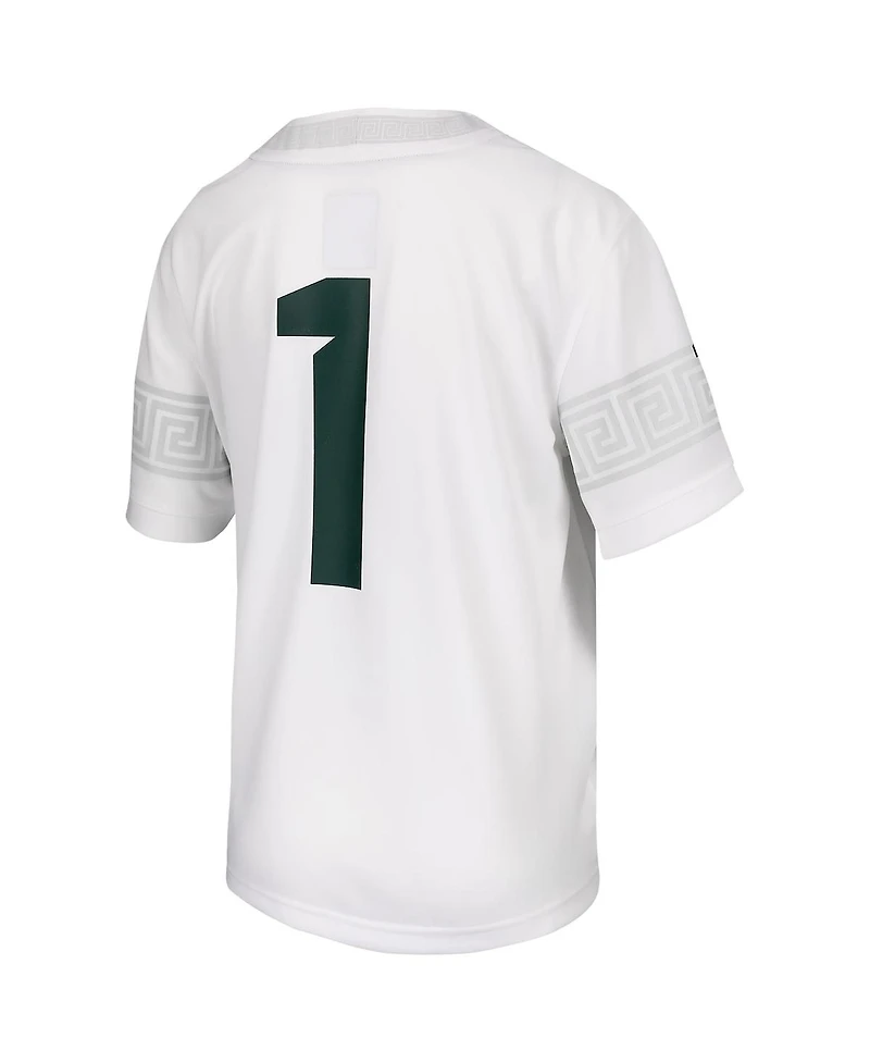 Big Boys Nike #1 White Michigan State Spartans Football Game Jersey