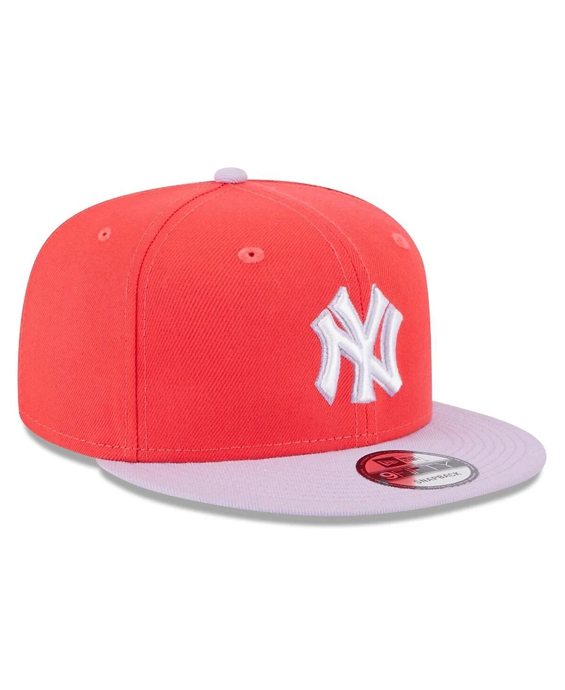 Men's New Era Red, Purple New York Yankees Spring Basic Two-Tone 9FIFTY Snapback Hat