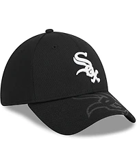 Men's New Era Black Chicago White Sox Top Visor 39THIRTY Flex Hat