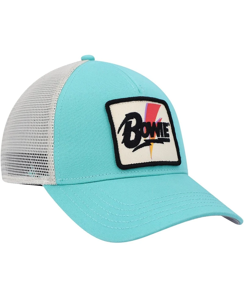 Men's American Needle Teal, Cream David Bowie Valin Trucker Snapback Hat