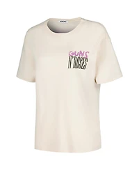 Women's Daydreamer Cream Guns n Roses Was Here Boyfriend T-shirt