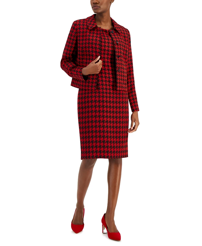 Nipon Boutique Women's Houndstooth Jacket & Dress Set