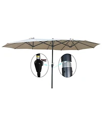 Streamdale Double-Sided Patio Umbrella 15x9FT