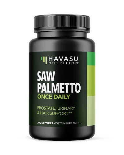 Saw Palmetto Capsules, Prostate Supplement for Men, Reduce Balding & Hair Thinning, Dht Blocker, Havasu Nutrition, 200ct