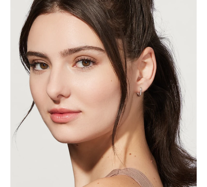 Ana Luisa Sterling Silver Elongated Mini Hoops - Rox Mini Silver