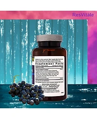 ResVitale Resveratrol 500mg - Antioxidants for Heart Health & Skin Support - Red Wine Grape Seed Extract