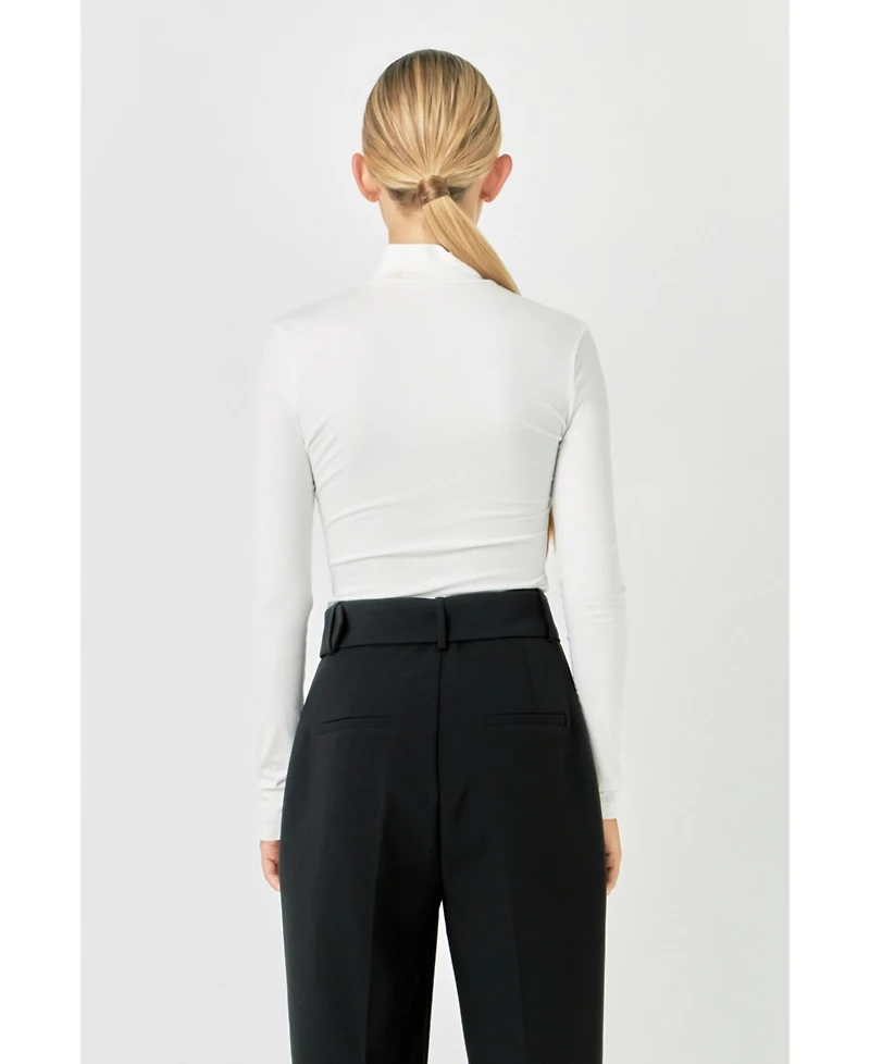 endless rose Women's Mock Neck Top