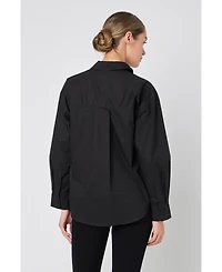 English Factory Women's Bow Poplin Shirt
