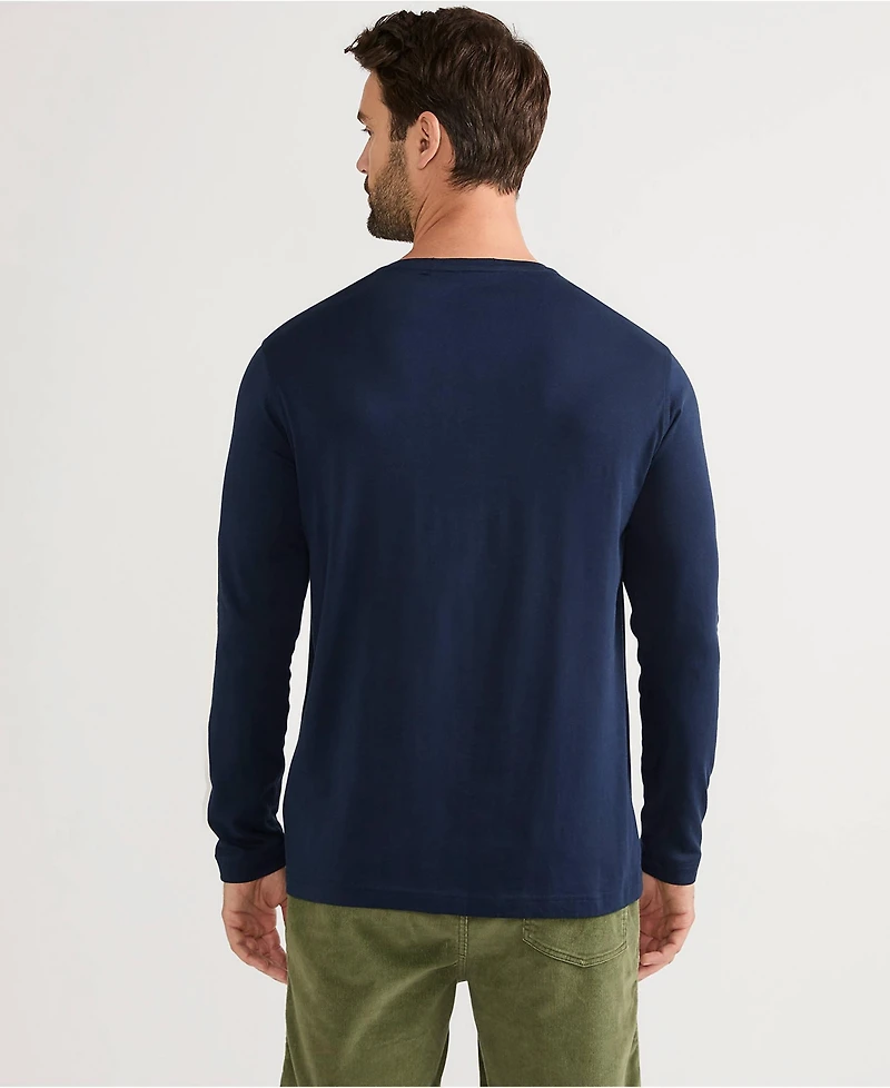 Lands' End Big & Tall Long Sleeve Cotton Supima Henley