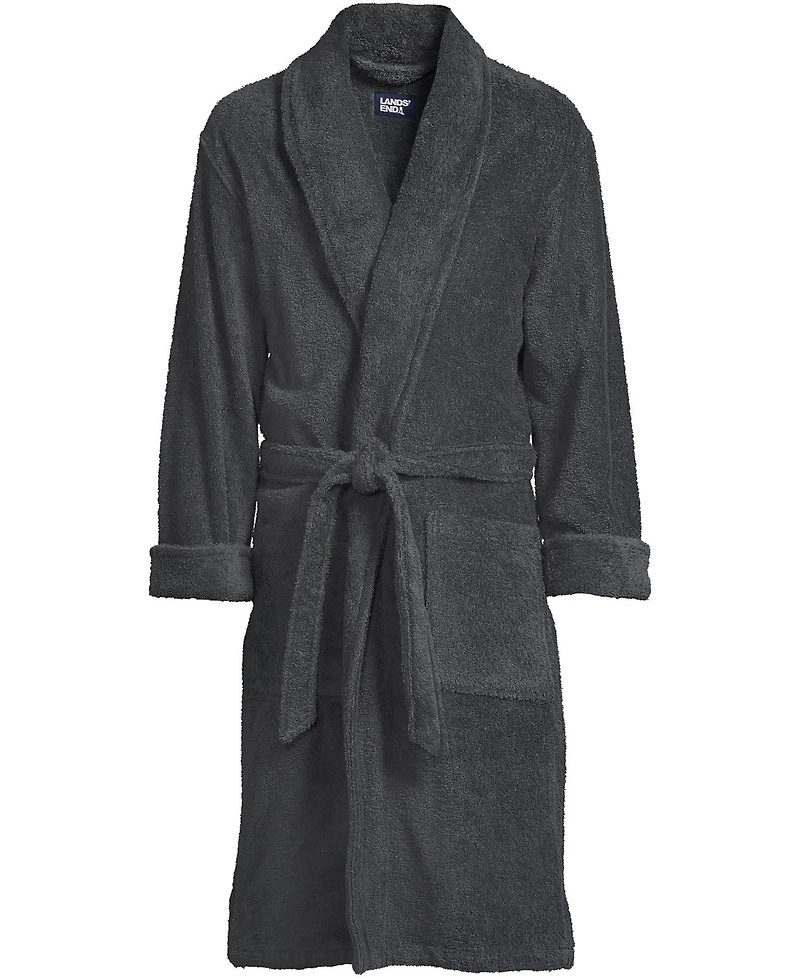 Lands' End Big & Tall Calf Length Turkish Terry Robe