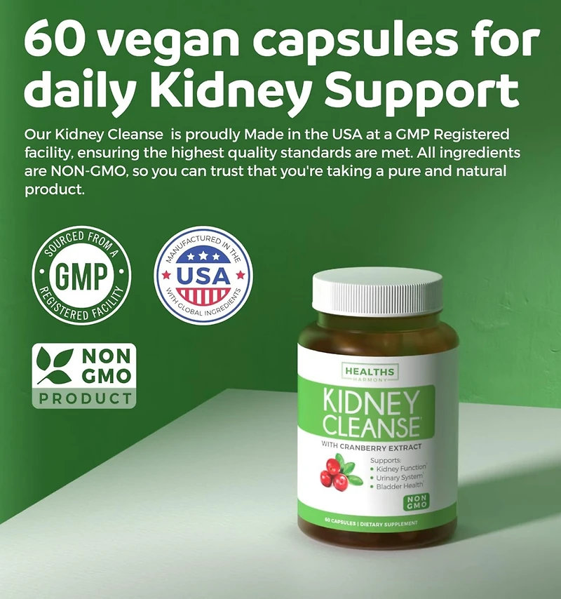 Kidney Cleanse Capsules, Support Urinary Tract and Bladder Control