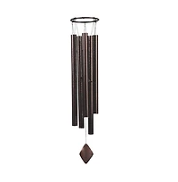 50" Long Dark Brown Metal Tubes Traditional Wind Chime