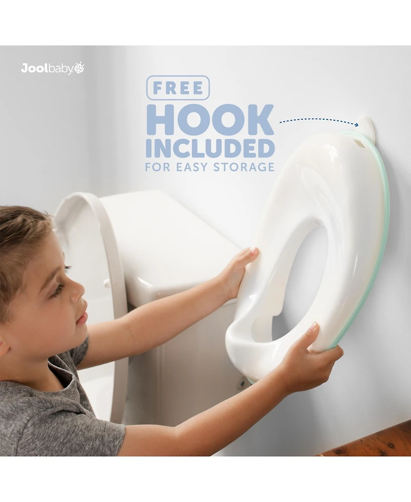 Jool Baby Kids Potty Training Seat - Splash Guard, Non-Slip & Free Storage Hook Unisex