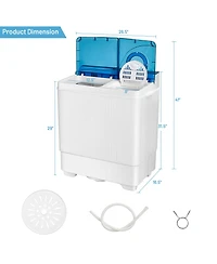 26lbs Portable Semi-automatic Washing Machine