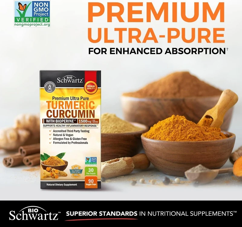 BioSchwartz Turmeric Curcumin with BioPerine 1500mg