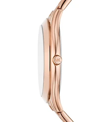 Michael Kors Women's Slim Runway Three-Hand Rose Gold-Tone Stainless Steel Watch 42mm