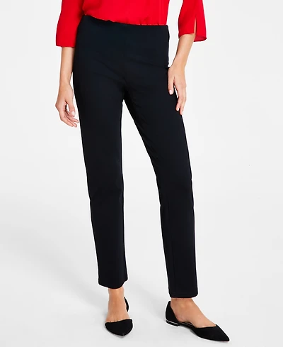 Jm Collection Women's Ponte-Knit Pull-On Ankle Pants, Exclusively at Macy's