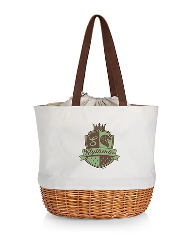 Harry Potter Slytherin Coronado Canvas and Willow Basket Tote