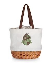 Harry Potter Slytherin Coronado Canvas and Willow Basket Tote
