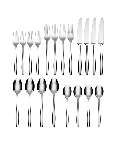 Cambridge Silversmiths Katerina Mirror 20 Piece 18/10 Stainless Steel Flatware Set, Service for 4