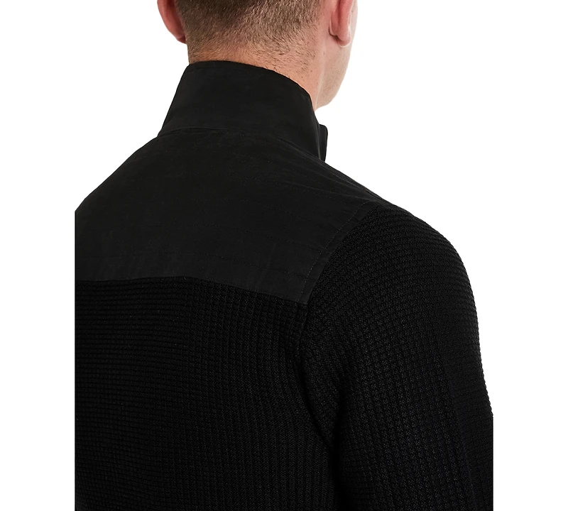 Kenneth Cole Men's Quilted Zip-Front Sweater Jacket