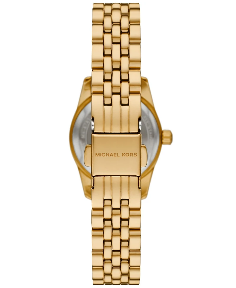 Michael Kors Women's Lexington Three-Hand Gold-Tone Stainless Steel Watch 26mm
