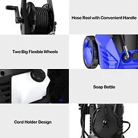Sugift 2200W 2.0 Gpm Electric Pressure Washer with 5 Nozzles