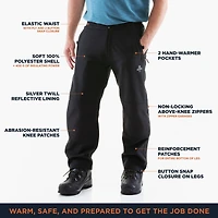 RefrigiWear Men's Men s Insulated Softshell Pants - Extreme Cold Protection, Water-Repellent, Wind-Tight Workwear