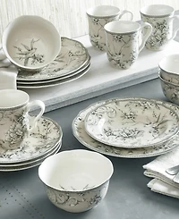 222 Fifth Adelaide Toile 16 Piece Dinnerware Set, Service for 4