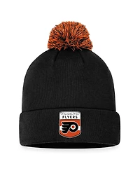 Men's Fanatics Black Philadelphia Flyers 2023 Nhl Draft Cuffed Knit Hat with Pom