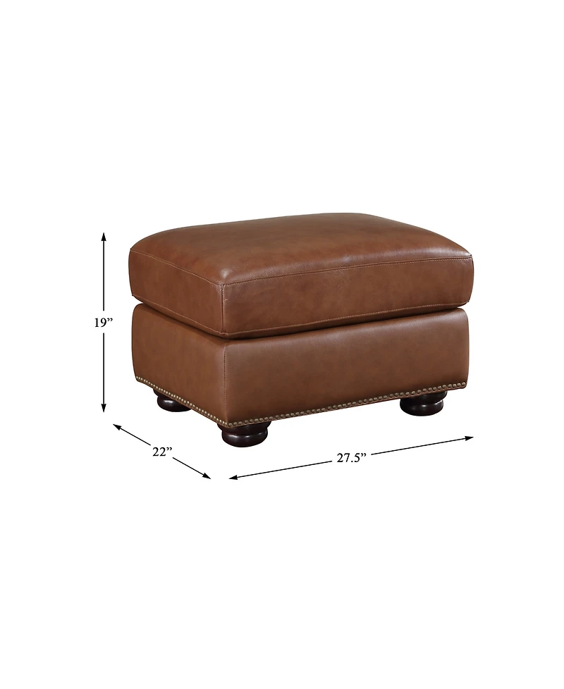 White Label Dadeville 28" Leather Match Ottoman