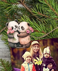 Designocracy Forest Animals Christmas Wooden Clip-On Ornaments Set of 6 G. DeBrekht