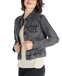 24seven Comfort Apparel Women's Timeless Denim Jacket