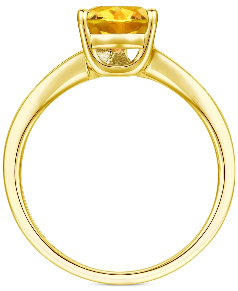 Amethyst (1-1/3 ct. t.w.) & Lab-Grown White Sapphire (1/10 Pear Swirl Ring 14k Gold-Plated Sterling Silver (Also Additional Gemstones)