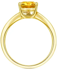 Amethyst (1-1/3 ct. t.w.) & Lab-Grown White Sapphire (1/10 Pear Swirl Ring 14k Gold-Plated Sterling Silver (Also Additional Gemstones)