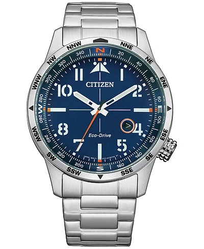 Citizen Eco-Drive Men's Weekender Stainless Steel Bracelet Watch 43mm
