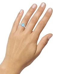 Amethyst (1-1/2 ct. t.w.) & Lab-Grown White Sapphire (1/8 Swirl Ring 14k Gold-Plated Sterling Silver (Also Additional Gemstones)