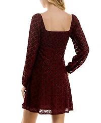 As U Wish Juniors' Emma Mesh Fit & Flare Dress