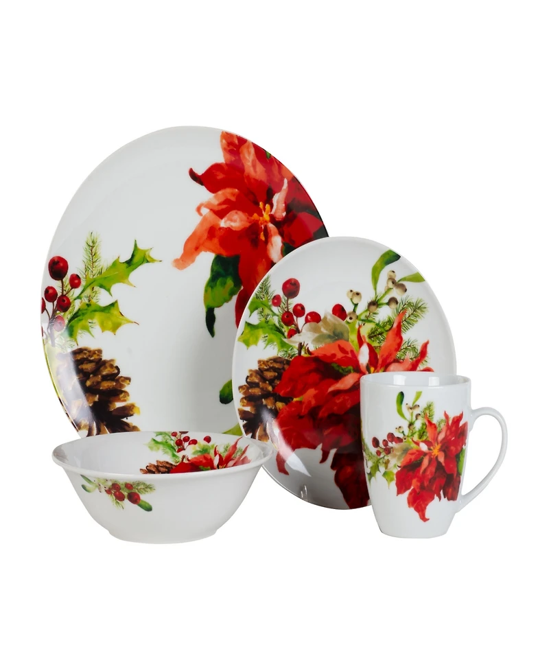 Fitz and Floyd Holiday Home 32-pc Dinnerware Set, Service for 8