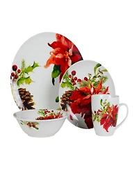 Fitz and Floyd Holiday Home 32-pc Dinnerware Set, Service for 8