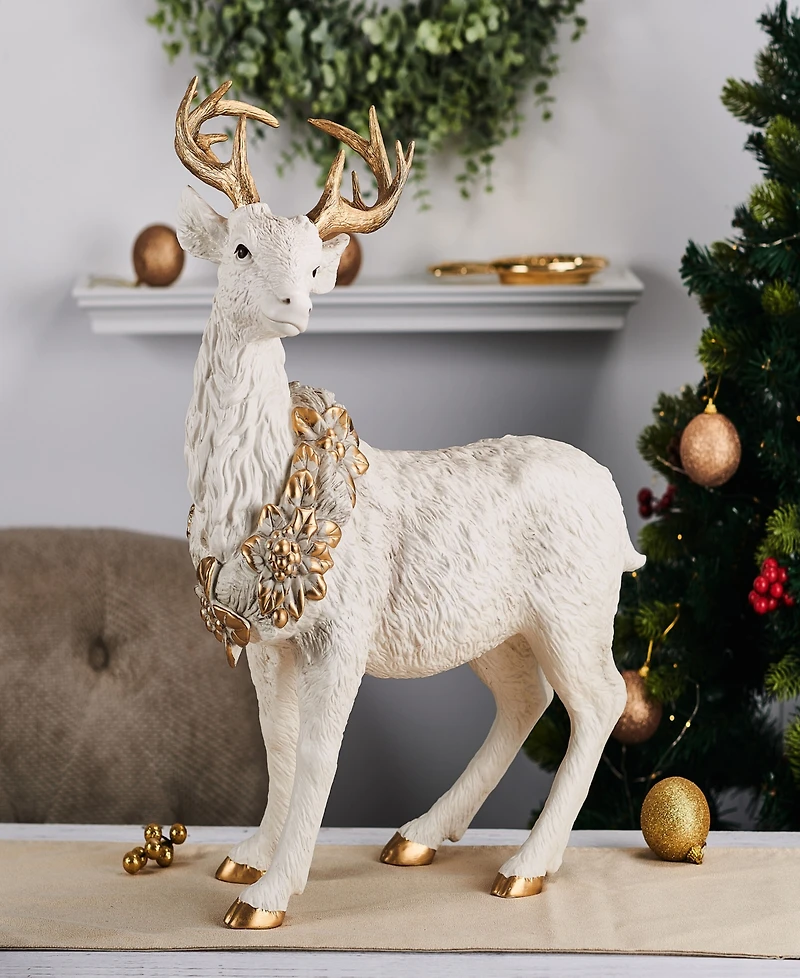 Fitz and Floyd Bonita Standing Deer Figurine, 17-inch